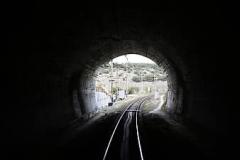 tunnel railway train mountain crimea light the end rails the gloom thumbnail